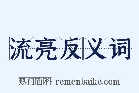 流亮反义词是什么意思的图片